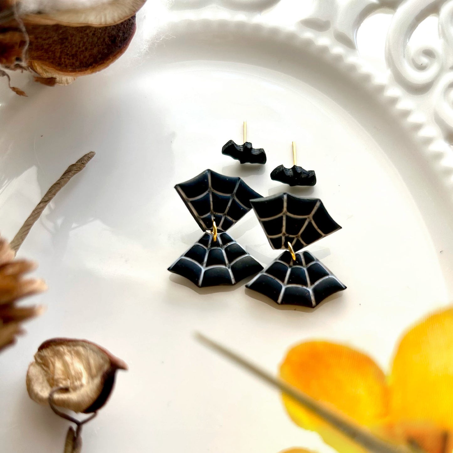 spider earrings halloween earrings