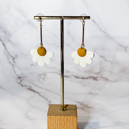 half daisy earrings