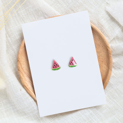 novelty watermelon fruit earrings