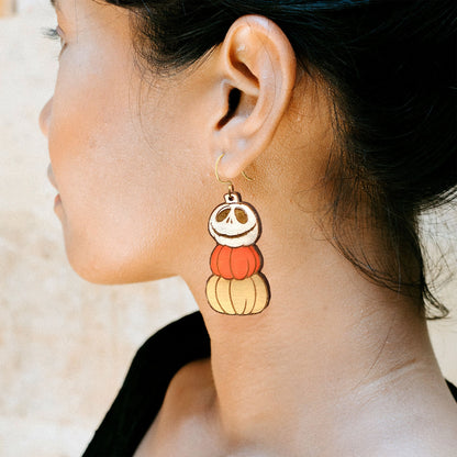 Jack's Stacked Pumpkins Earrings