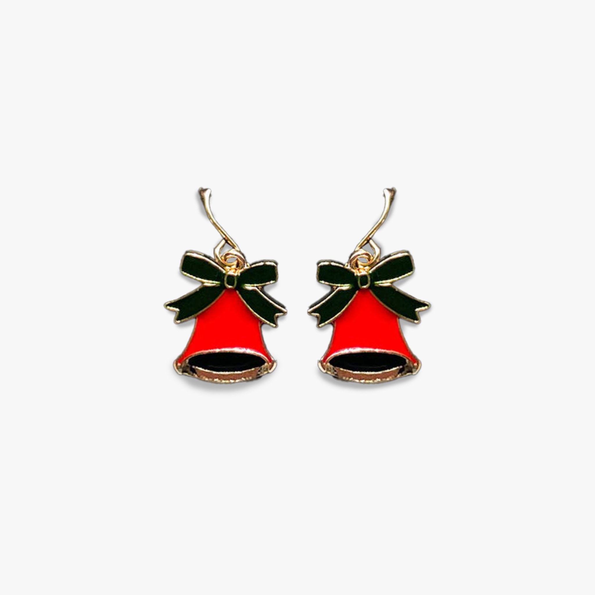 Jingle bell earrings sterling silver enamel clip on T… - Gem