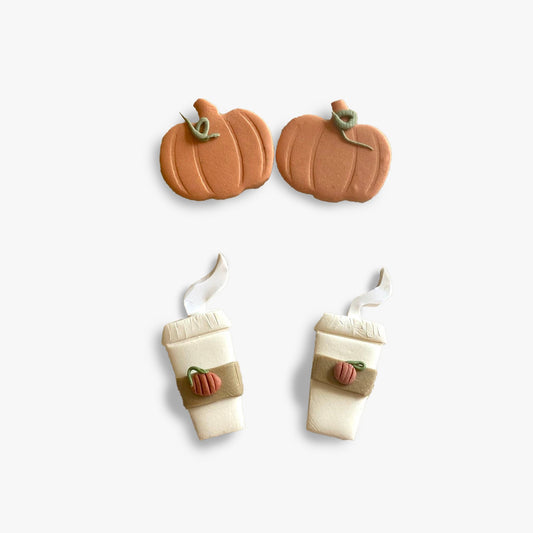 A-Latte Love Pumpkin Earring Set