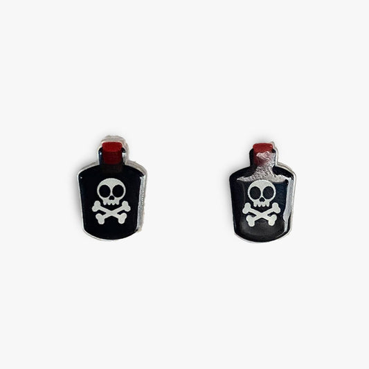 poison bottle halloween earrings